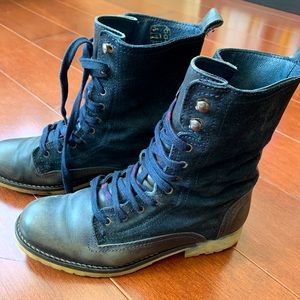 Bimba y Lola 💙 leather lace up combat boots